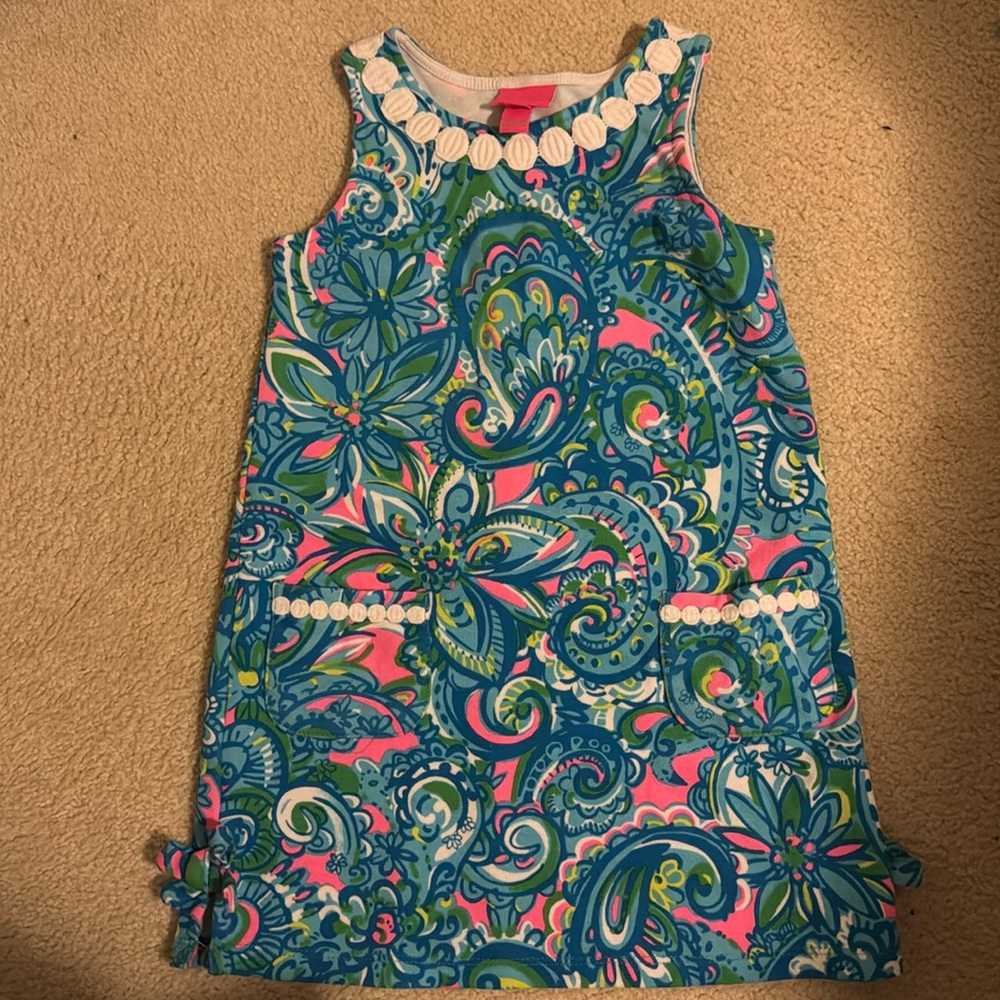 Lily pulitzer floral blue and pink dress